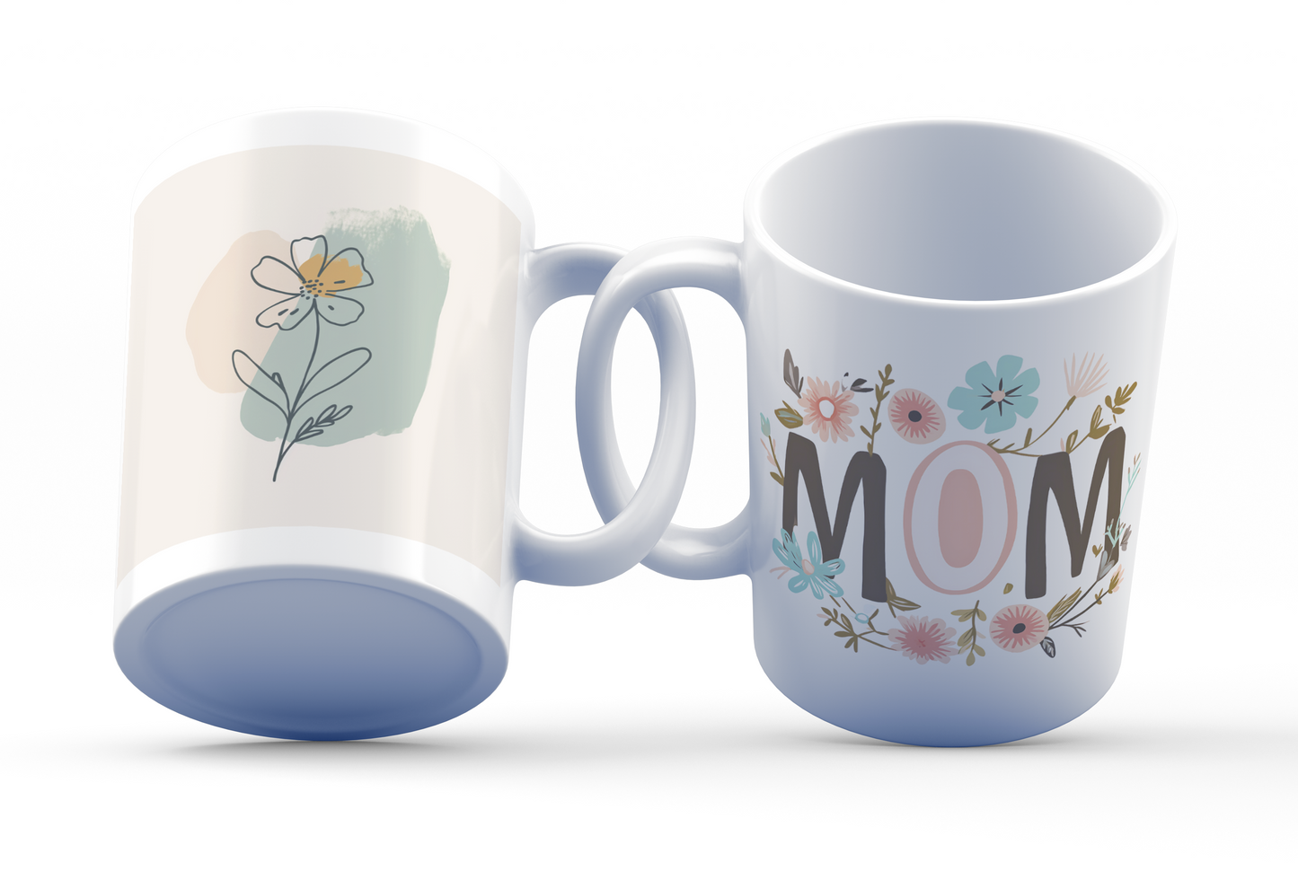 Floral Mom Mug – 11oz Sublimation Ceramic Mug, Cute Mother’s Day Coffee Cup