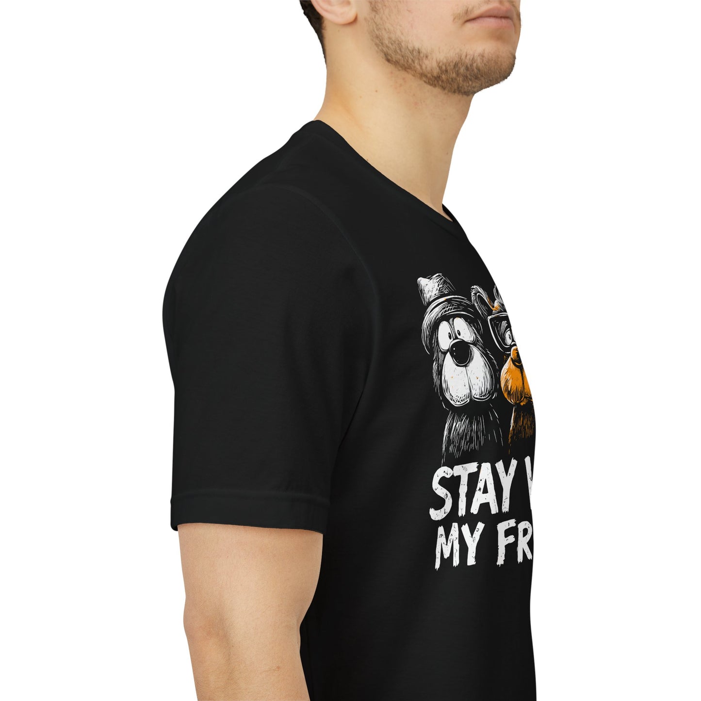 "Stay Wild My Friend" – Funny Bear Crew Graphic T-Shirt