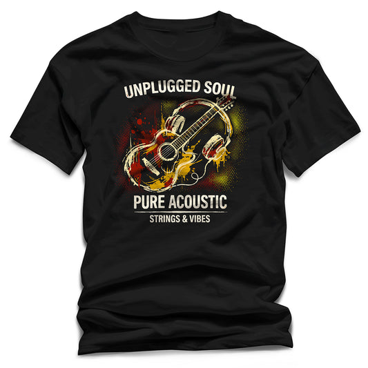 WildVero™ "Unplugged Soul" T-Shirt | Acoustic Guitar & Music Lover Tee