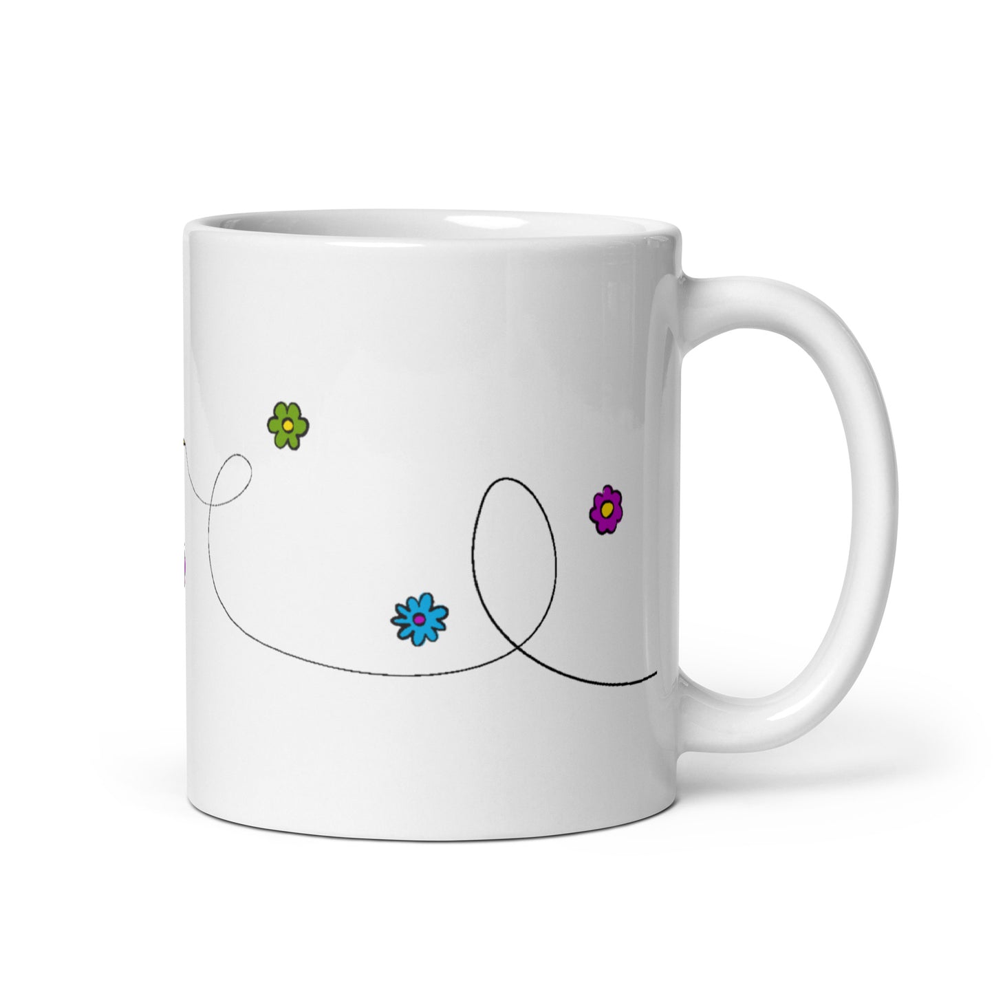 Floral Bird Mug – 11oz Sublimation Ceramic Mug, Cute Nature Coffee Cup