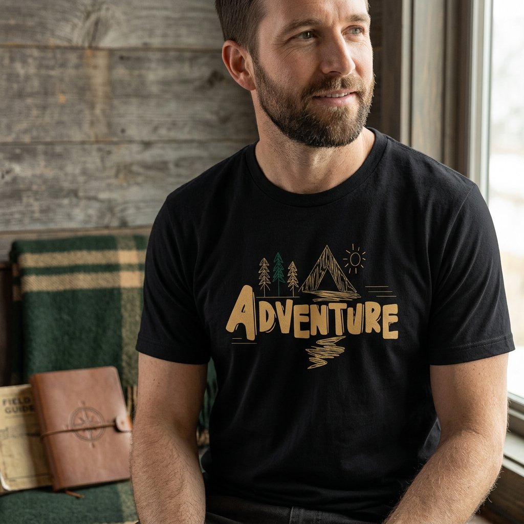Adventure Mountain T-Shirt – Minimal Outdoor Graphic Tee