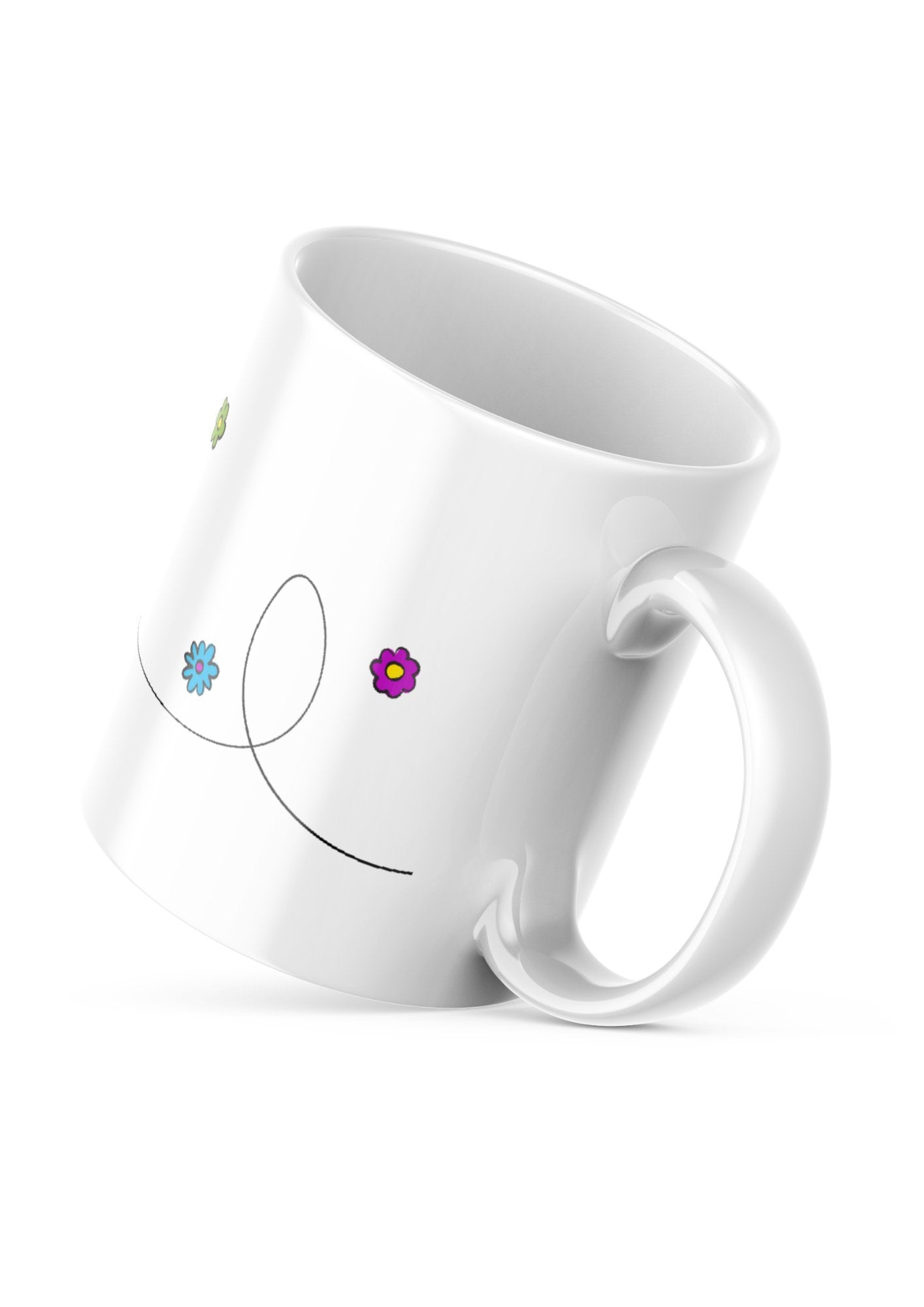 Floral Bird Mug – 11oz Sublimation Ceramic Mug, Cute Nature Coffee Cup