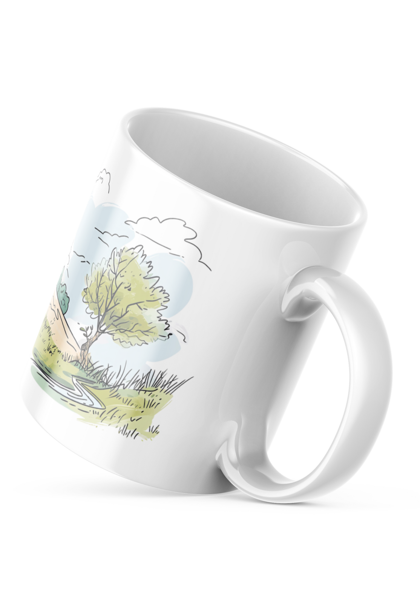 Live Close to Nature Mug – 11oz Sublimation Ceramic Mug, Nature Inspired Coffee Cup