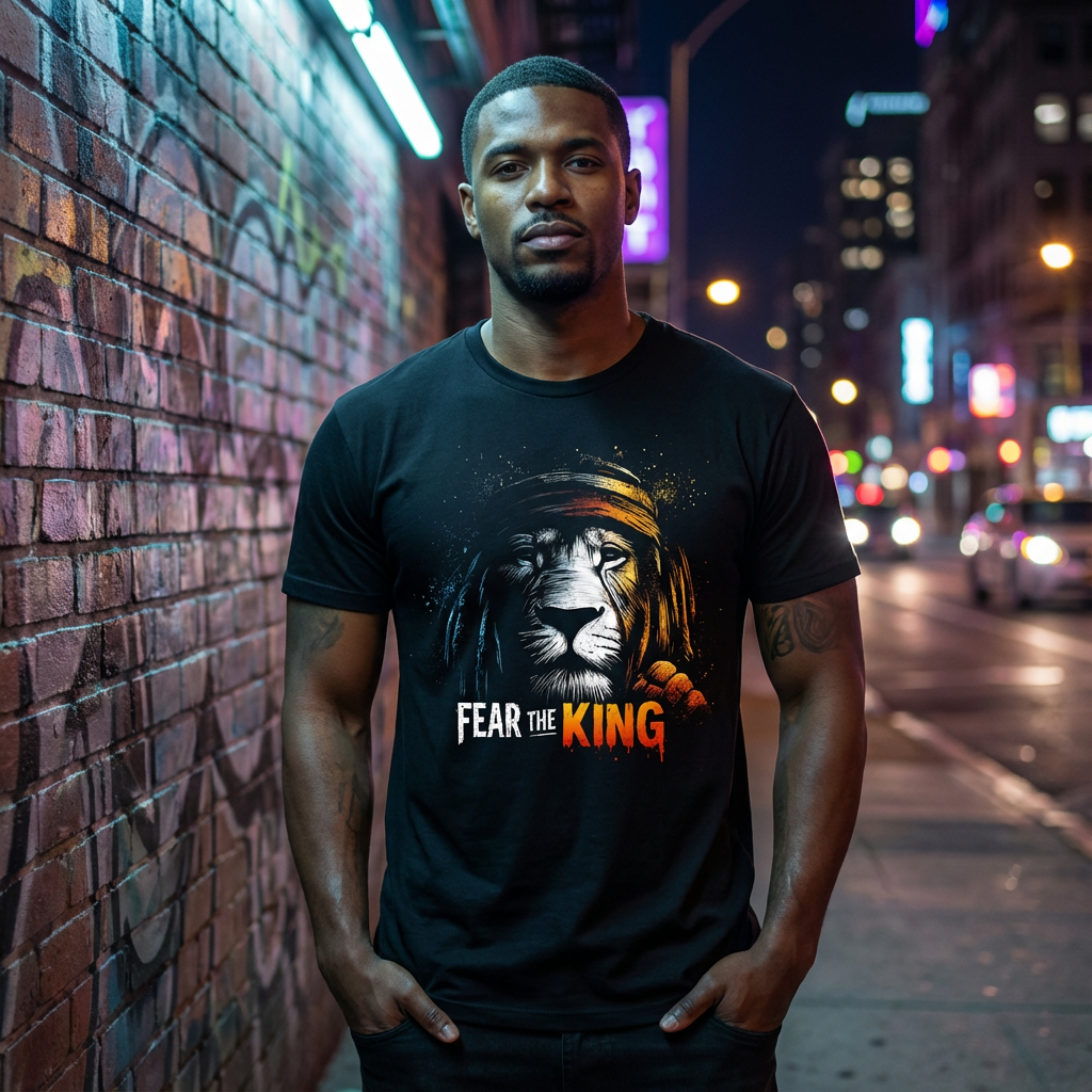 WildVero "Fear The King" T-Shirt – Urban Lion Graphic Tee