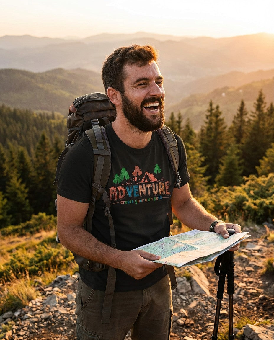 "Adventure – Create Your Own Path" Outdoor Camping T-Shirt