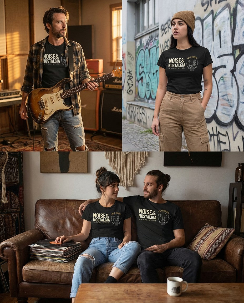 WildVero™ "Noise & Nostalgia" T-Shirt | Lo-Fi Music & Grunge Guitar Tee