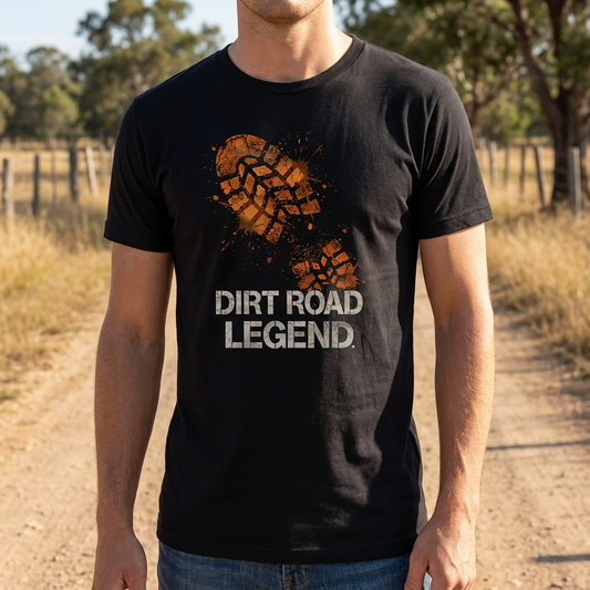 "Dirt Road Legend" – Rugged Off-Road & Hiking Graphic T-Shirt