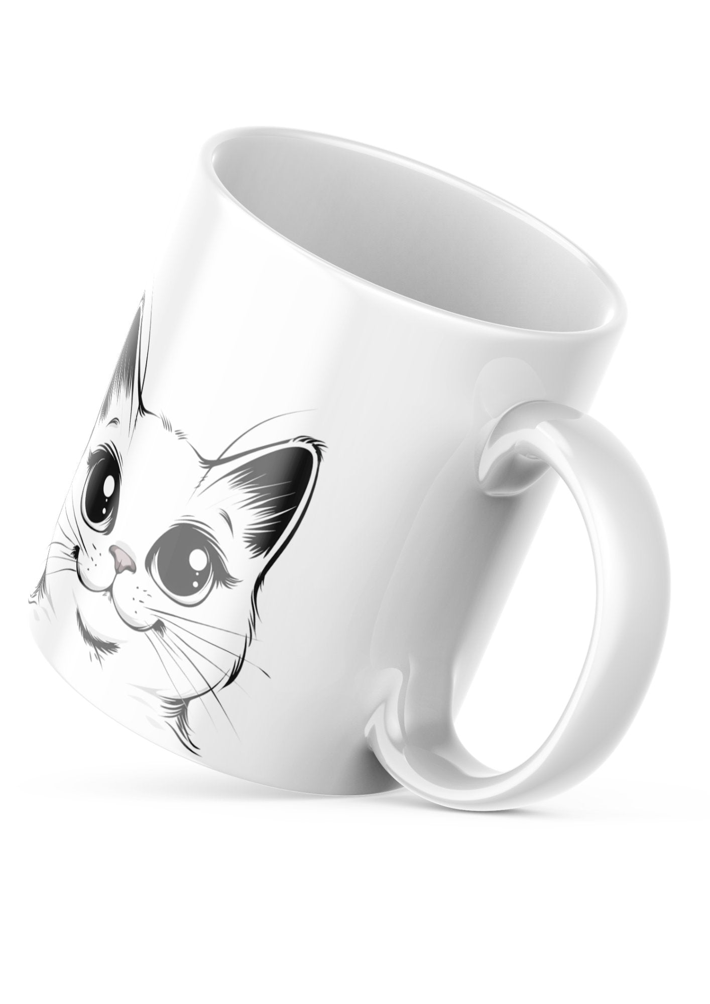 Good Morning Cat Mug – 11oz Sublimation Ceramic Mug, Cute Kitty Coffee Cup