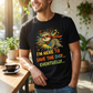 I’m Here To Save The Day Eventually T-Shirt – Men’s Black Funny Sloth Tee | WildVero