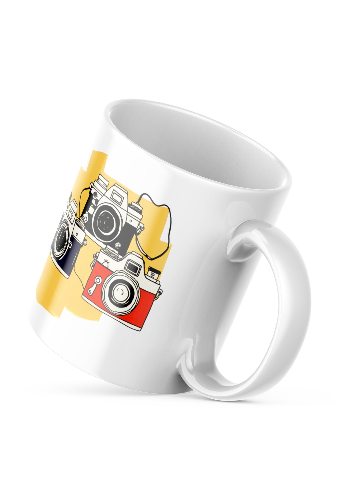Light Shadow Moment Mug – 11oz Sublimation Ceramic Mug, Camera Lover Coffee Cup