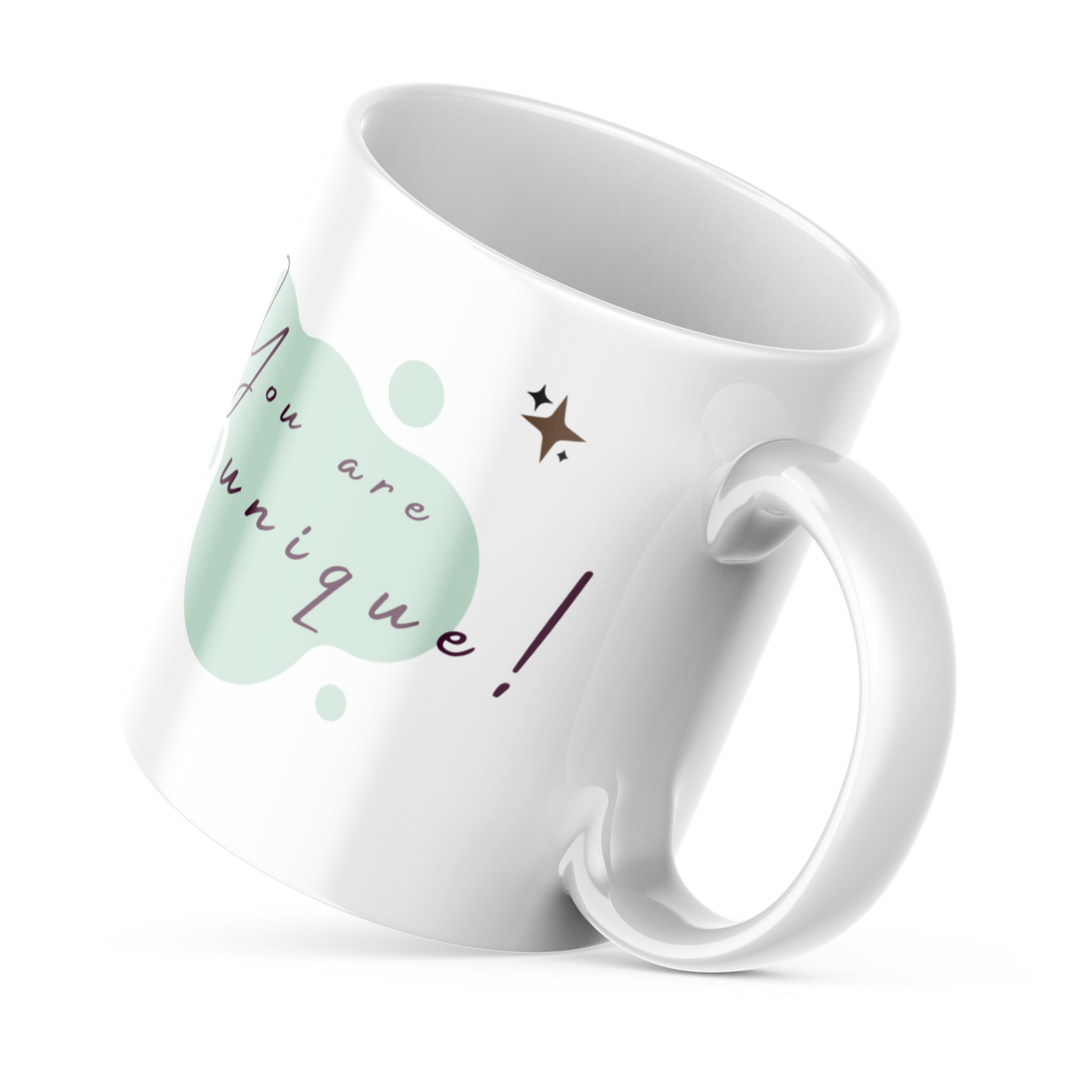You Are Unique Mug – 11oz Sublimation Ceramic Mug, Inspirational Botanical Coffee Cup