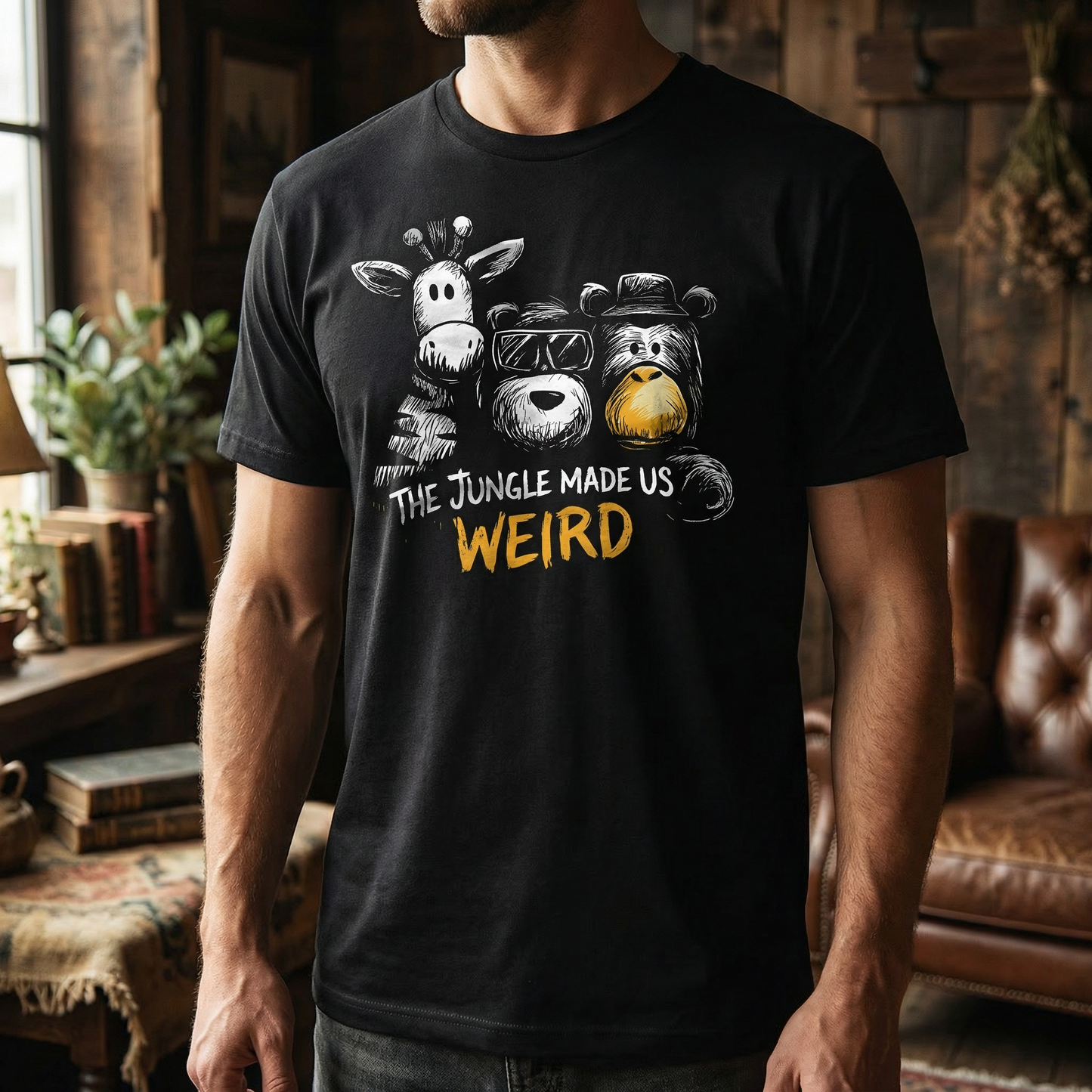 The Jungle Made Us Weird T-Shirt – Funny Jungle Animal Graphic Tee