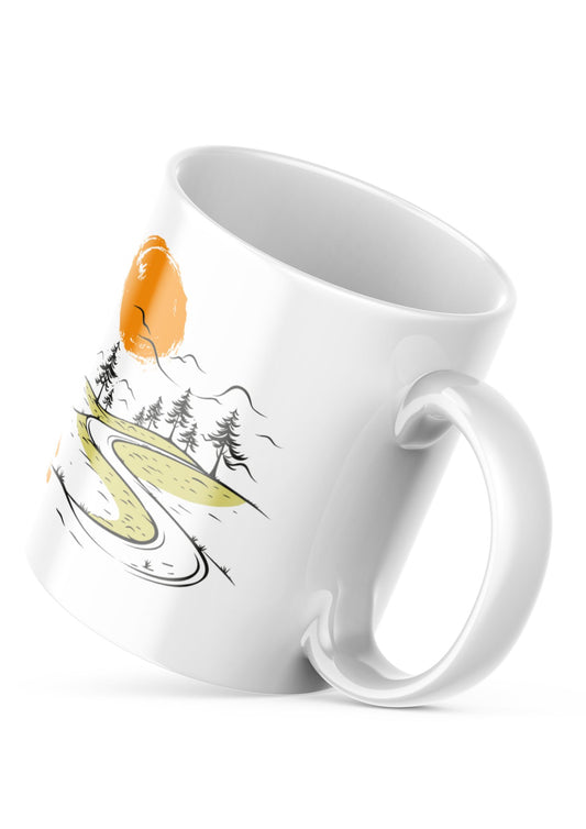 Good Morning Nature Mug – 11oz Sublimation Ceramic Mug, Scenic Coffee Cup