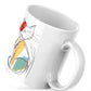 Good Morning Cat Mug – 11oz Sublimation Ceramic Mug, Cute Cat Coffee Cup