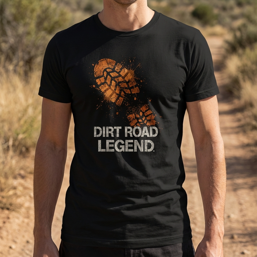 "Dirt Road Legend" – Rugged Off-Road & Hiking Graphic T-Shirt