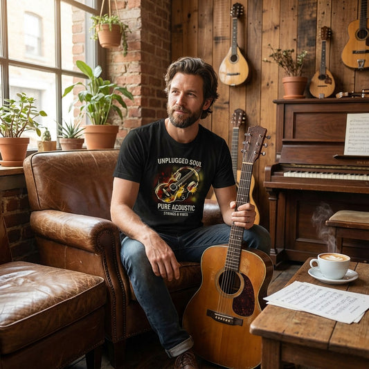 WildVero™ "Unplugged Soul" T-Shirt | Acoustic Guitar & Music Lover Tee