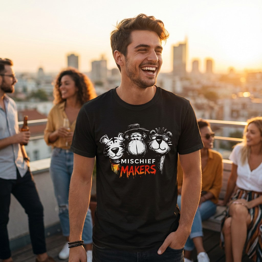 WildVero "Mischief Makers" T-Shirt – Cool Animal Squad Graphic