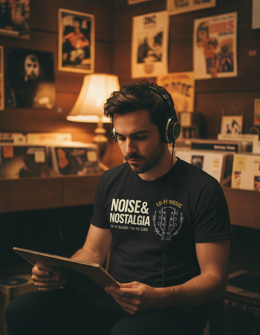 WildVero™ "Noise & Nostalgia" T-Shirt | Lo-Fi Music & Grunge Guitar Tee