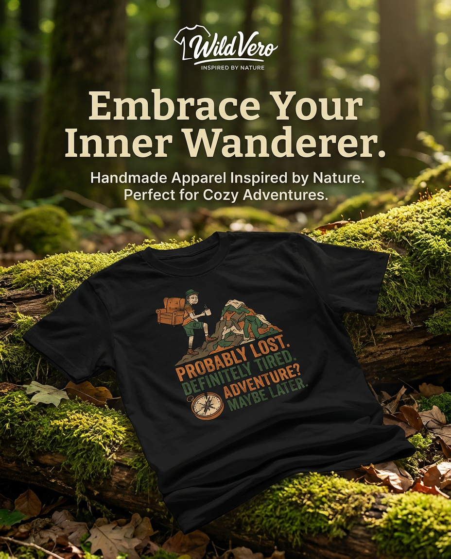 WildVero™ "Probably Lost" Laundry Mountain T-Shirt | Funny Adulting & Hiking Tee