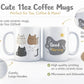 Cute Cat Good Morning Mug 11oz – Minimalist Ceramic Coffee Mug, Sublimation Cat Lover Cup