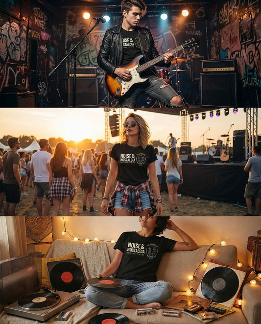 WildVero™ "Noise & Nostalgia" T-Shirt | Lo-Fi Music & Grunge Guitar Tee