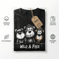 Funny Monkey Wild & Free T-Shirt – Unisex Animal Graphic Tee