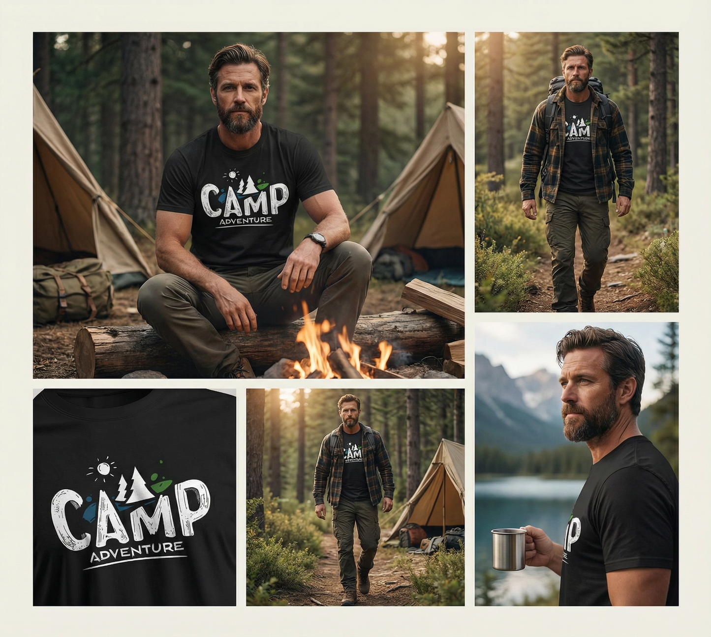 Camp Adventure T-Shirt – Mountain Outdoor Graphic Tee