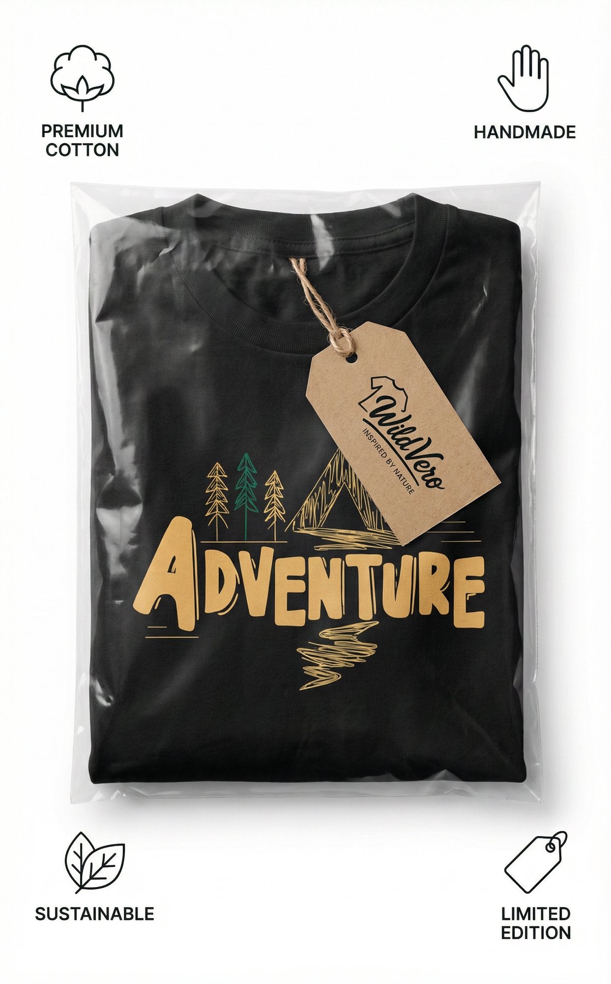 Adventure Mountain T-Shirt – Minimal Outdoor Graphic Tee