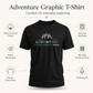 Adventure Escape Explore Enjoy Black T-Shirt – Men’s Outdoor Mountain Graphic Tee