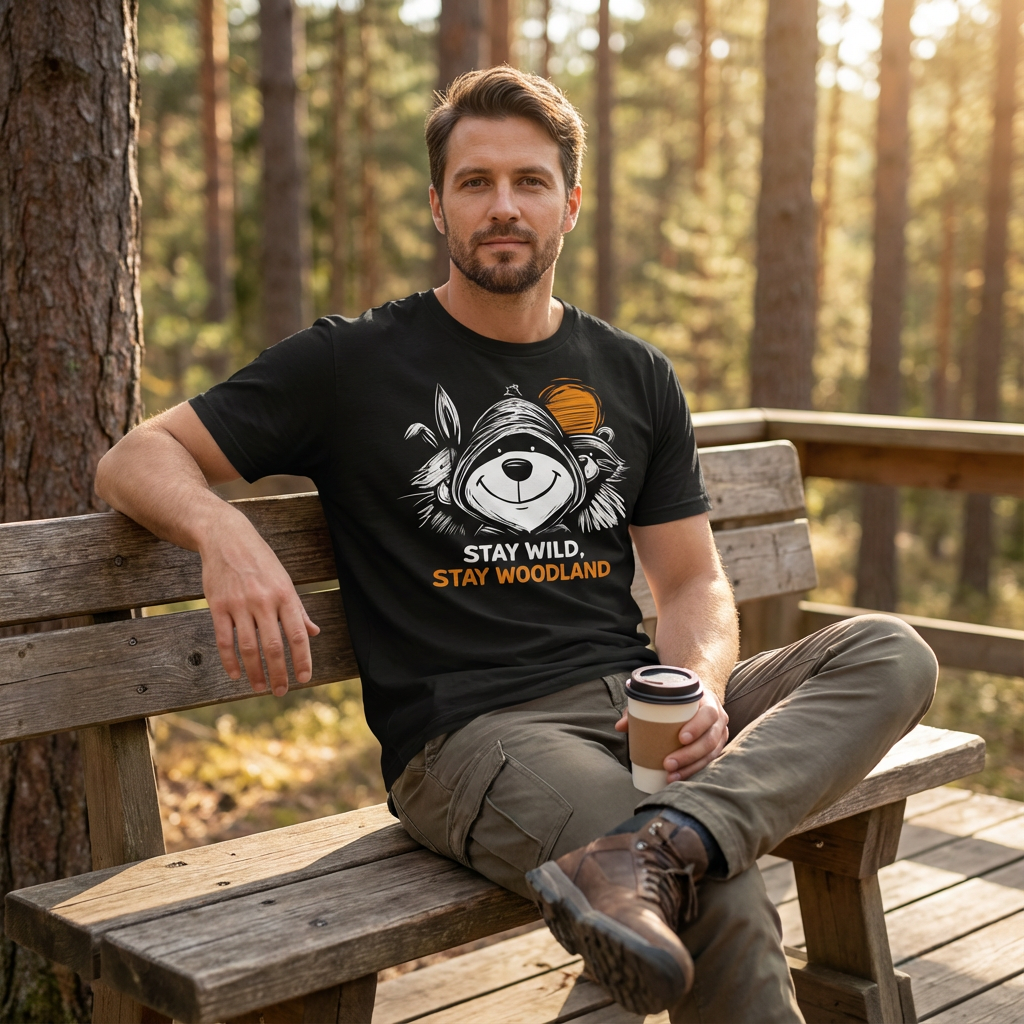 WildVero "Stay Wild, Stay Woodland" T-Shirt – Cute Forest Animals