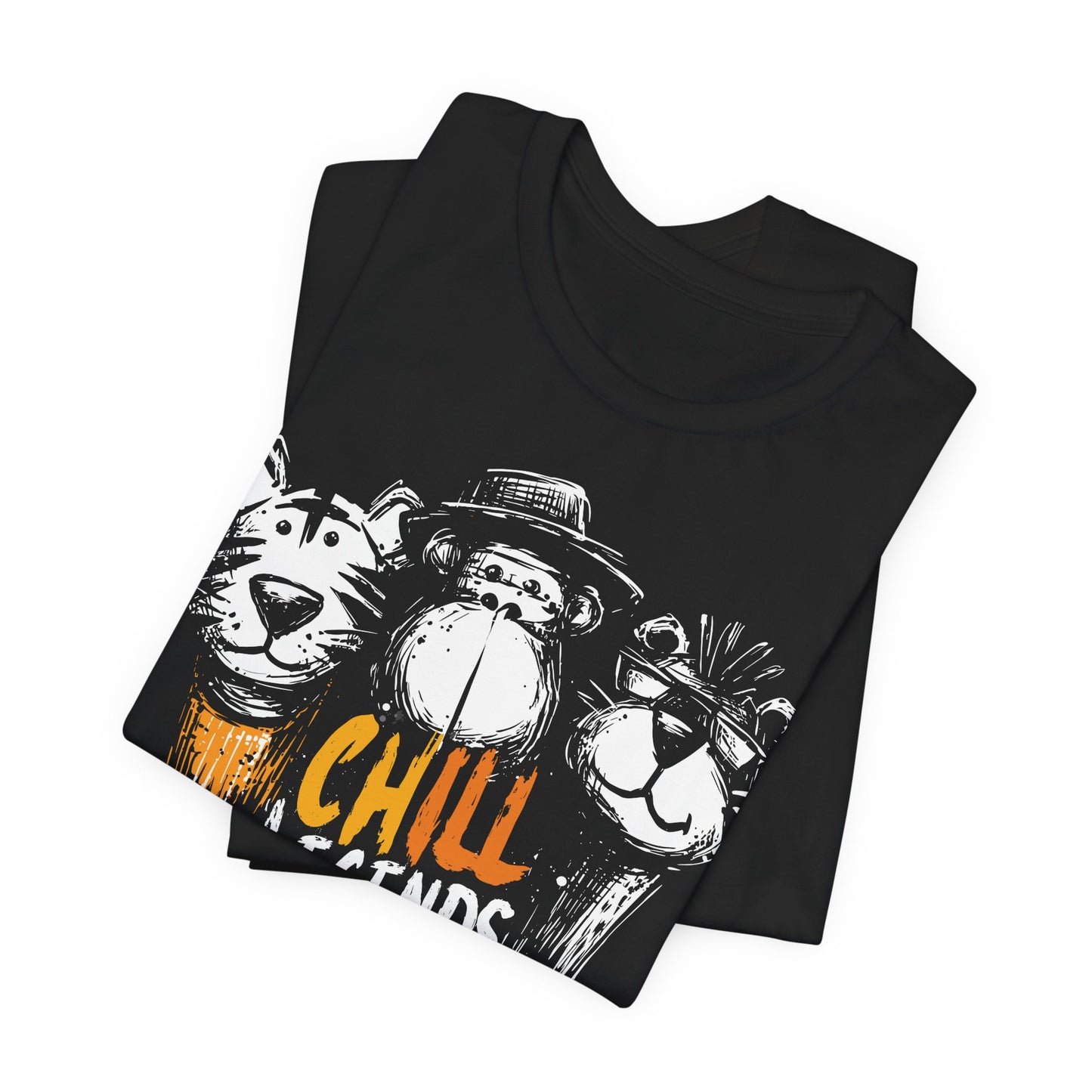 Black Chill Legends t-shirt with urban animal squad tiger monkey lion graffiti design