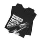 Black t-shirt with 'Buried Truth Seeker' text and graphic on a white background
