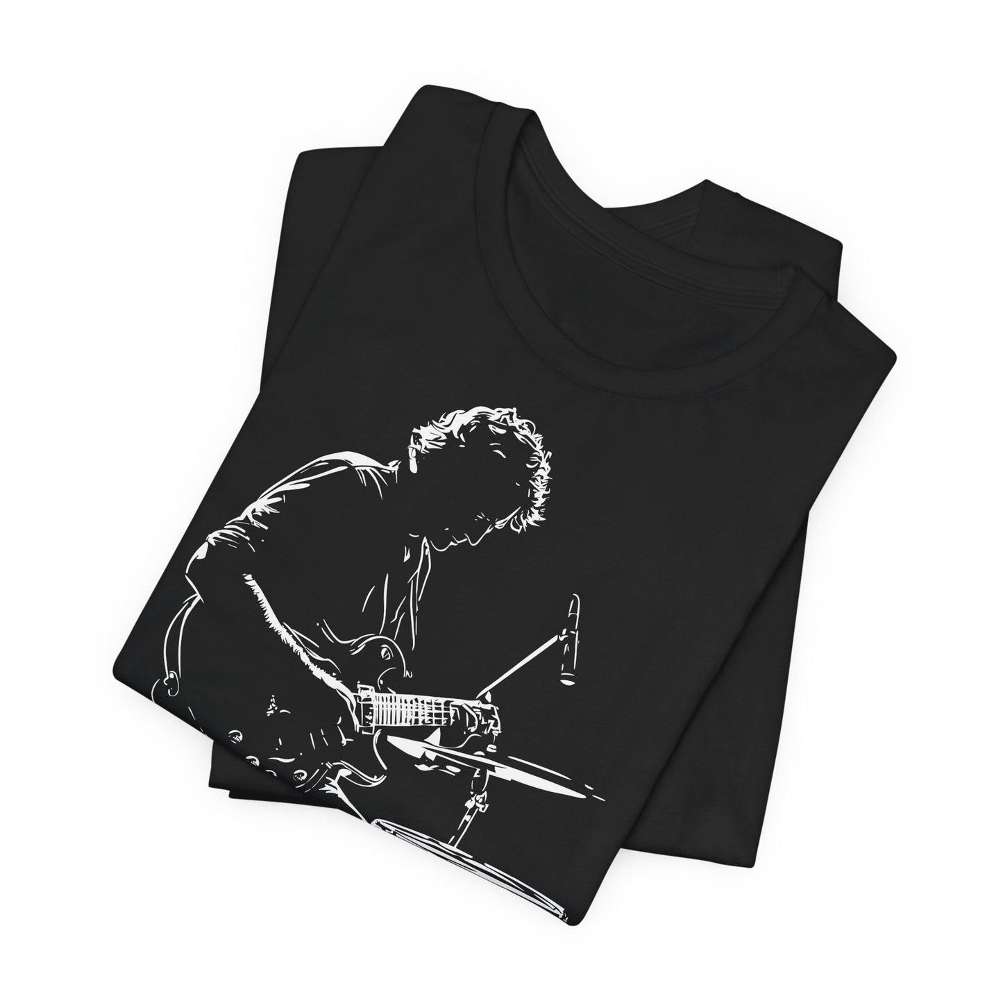 Live Set No Backing Tracks T-Shirt – Men’s Black Guitarist Graphic Tee | WildVero