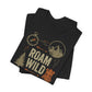 "Roam Wild: Find Your Path" Hiking & Backpacking T-Shirt – Compass & Mountains Graphic Tee