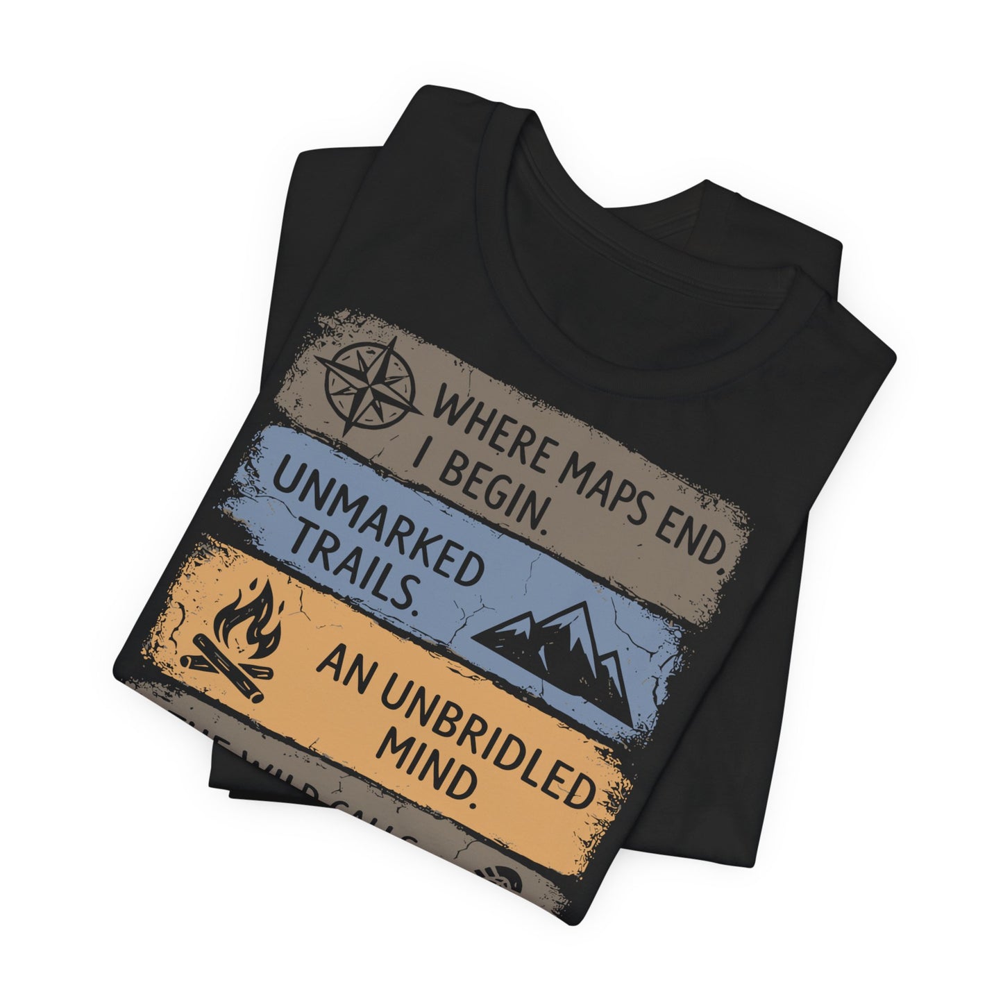 "Where Maps End" Bushcraft & Hiking T-Shirt – Outdoor Adventure Graphic Tee
