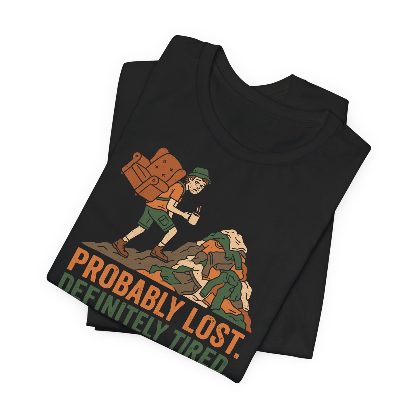WildVero™ "Probably Lost" Laundry Mountain T-Shirt | Funny Adulting & Hiking Tee