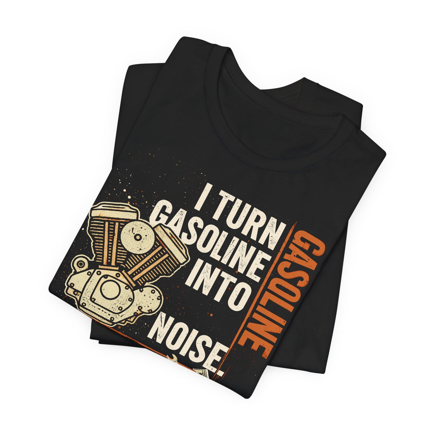 "Gasoline Into Noise" V-Twin Engine Tee