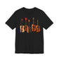 Black Acoustic Heritage t-shirt with five vintage acoustic guitars in warm earth tones