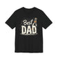 Black Best Dad t-shirt with grunge typography and beer bottle Father's Day gift design
