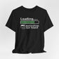Black Loading... Motivation Not Found t-shirt with humorous loading bar graphic