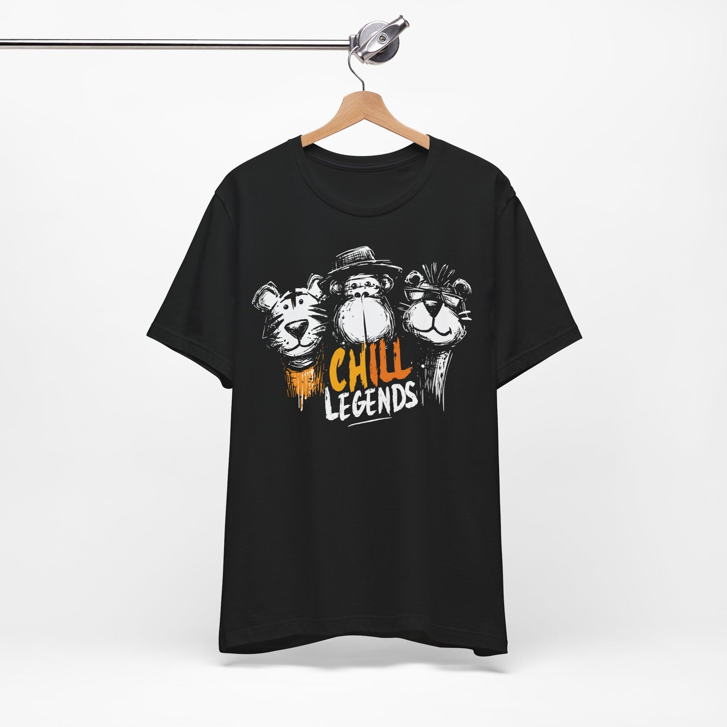 Black Chill Legends t-shirt with urban animal squad tiger monkey lion graffiti design