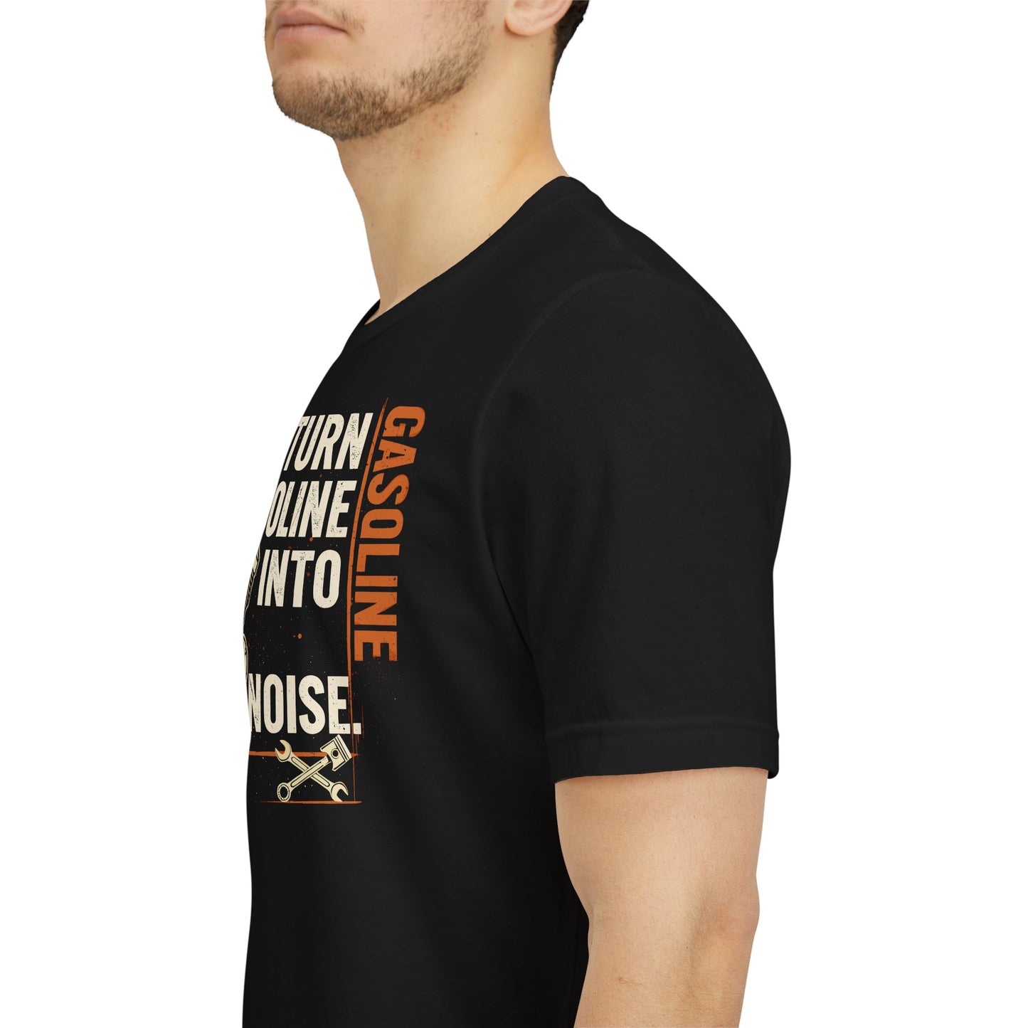 "Gasoline Into Noise" V-Twin Engine Tee