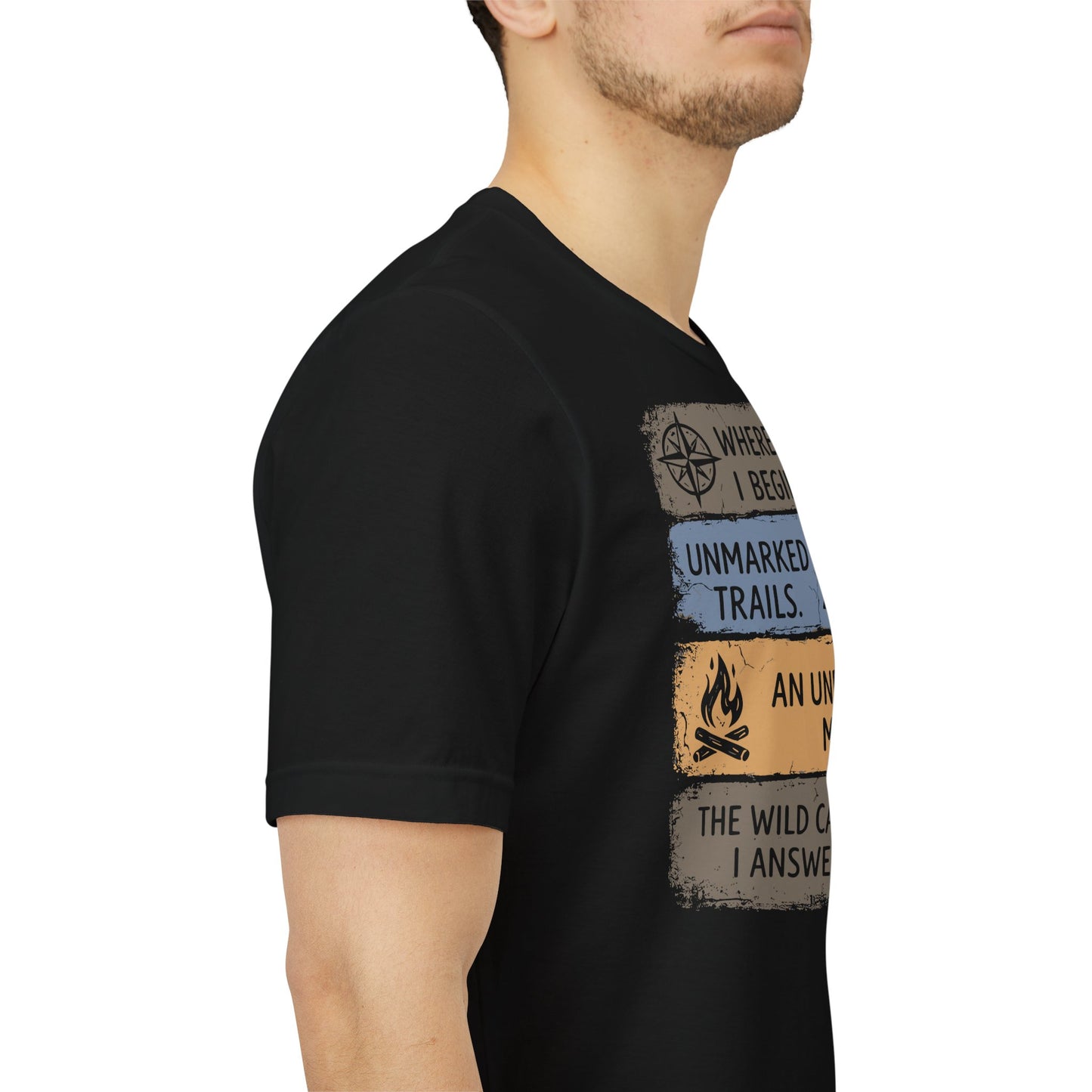 "Where Maps End" Bushcraft & Hiking T-Shirt – Outdoor Adventure Graphic Tee