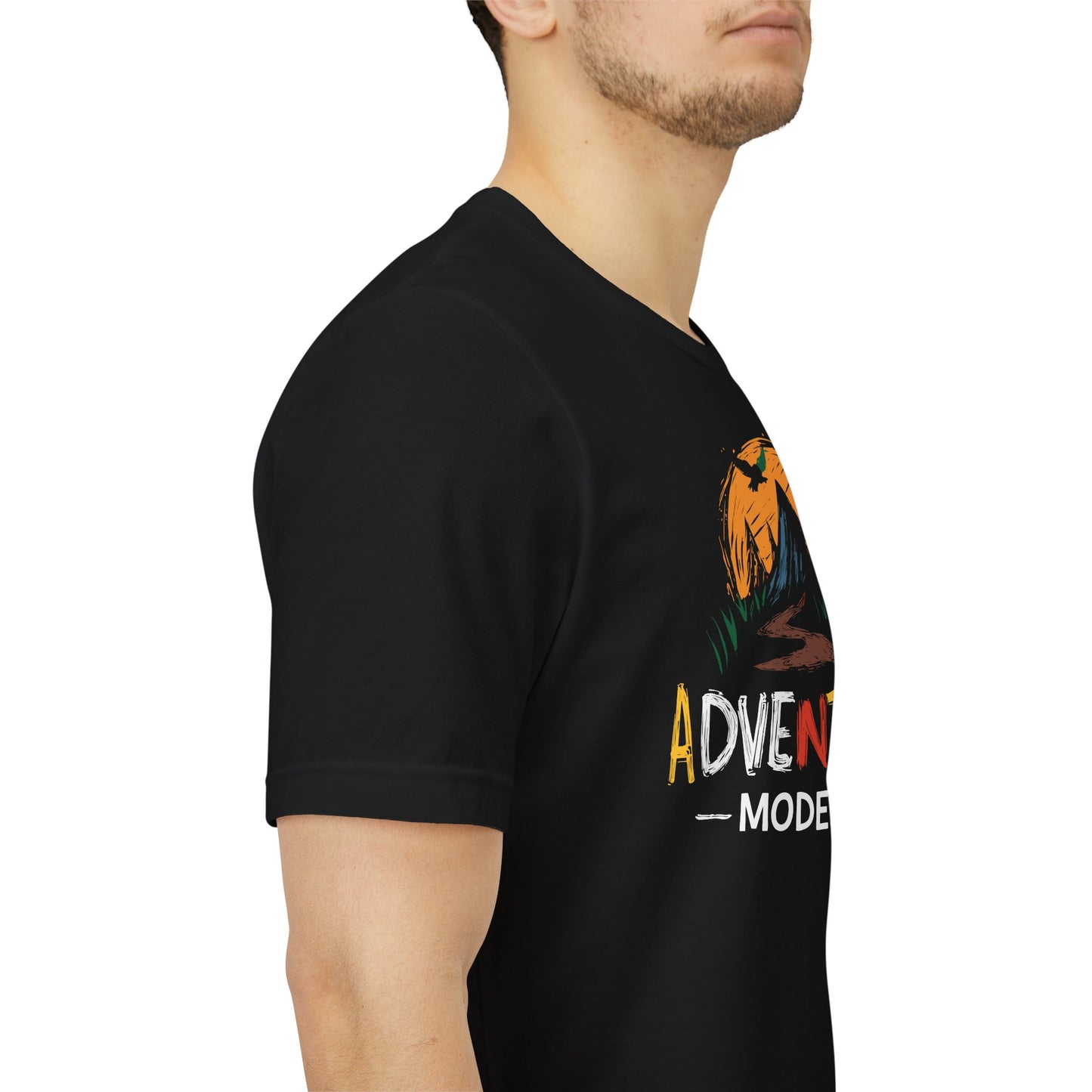 Adventure Mode On T-Shirt – Men’s Black Camping Graphic Tee | WildVero
