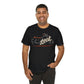 Black Rock Motorcycle t-shirt with vintage distressed classic bike and script typography