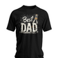 Black Best Dad t-shirt with grunge typography and beer bottle Father's Day gift design
