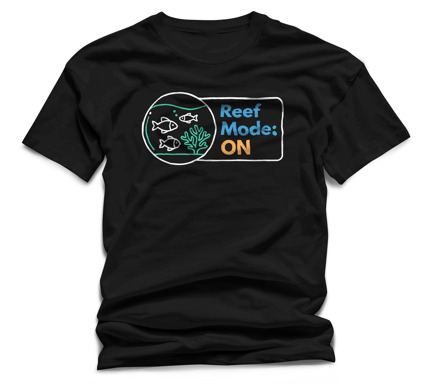Reef Mode On T-Shirt – Men’s Black Aquarium Hobby Graphic Tee | WildVero