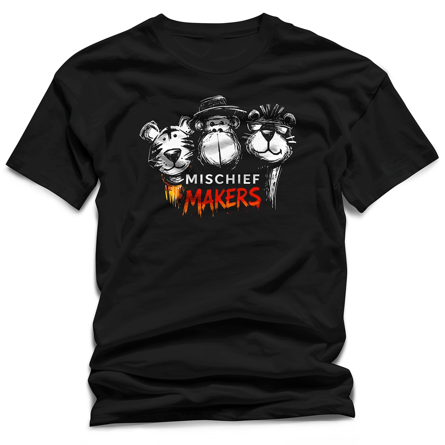 WildVero "Mischief Makers" T-Shirt – Cool Animal Squad Graphic