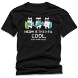 WildVero "Meow Is The New Cool" T-Shirt – Funny Surfing Cats & Summer Beach Graphic Tee