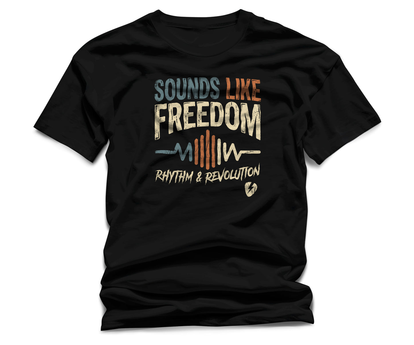 Sounds Like Freedom T-Shirt – Music Graphic Unisex Tee, Rhythm & Revolution Shirt
